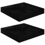 Floating wall shelf 2 pcs Glossy black MDF 23x23.5x3.8cm by vidaXL, Shelves and shelves - Ref: Foro24-323761, Price: 22,64 €,...