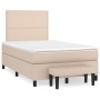 Cama box spring con colchón cuero sintético capuchino 120x200cm de , Camas y somieres - Ref: Foro24-3137598, Precio: 494,24 €...