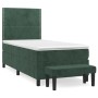 Cama box spring con colchón terciopelo verde oscuro 80x200 cm de , Camas y somieres - Ref: Foro24-3137752, Precio: 354,70 €, ...