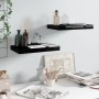 Floating wall shelf 2 pcs glossy black MDF 40x23x3.8 cm by vidaXL, Shelves and shelves - Ref: Foro24-323764, Price: 23,24 €, ...