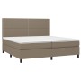 Cama box spring con colchón tela gris taupe 200x200 cm de , Camas y somieres - Ref: Foro24-3141725, Precio: 703,87 €, Descuen...