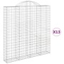 Gabion baskets 13 units, arched shape, iron, 200x30x200/220cm by , Pots and planters - Ref: Foro24-3146226, Price: 1,00 €, Di...