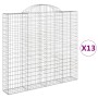 13 units of arched iron gabion baskets 200x30x180/200cm by , Pots and planters - Ref: Foro24-3146205, Price: 1,00 €, Discount: %