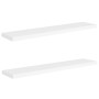 Floating wall shelves 2 pcs MDF white 120x23.5x3.8 cm by vidaXL, Shelves and shelves - Ref: Foro24-323821, Price: 50,06 €, Di...