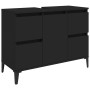 Plywood black sink cabinet 80x33x60 cm by , bathroom vanities - Ref: Foro24-821277, Price: 94,23 €, Discount: %