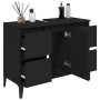 Plywood black sink cabinet 80x33x60 cm by , bathroom vanities - Ref: Foro24-821277, Price: 94,23 €, Discount: %