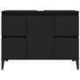 Plywood black sink cabinet 80x33x60 cm by , bathroom vanities - Ref: Foro24-821277, Price: 94,23 €, Discount: %