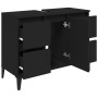 Plywood black sink cabinet 80x33x60 cm by , bathroom vanities - Ref: Foro24-821277, Price: 94,23 €, Discount: %