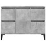 Armario de lavabo madera contrachapada gris hormigón 80x33x60cm de , Tocadores de baño - Ref: Foro24-821280, Precio: 93,29 €,...