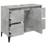 Plywood gray concrete sink cabinet 80x33x60cm by , bathroom vanities - Ref: Foro24-821280, Price: 94,13 €, Discount: %