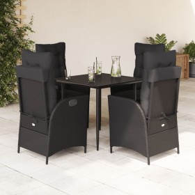 Set de muebles jardín 5 pzas con cojines ratán sintético negro de , Conjuntos de jardín - Ref: Foro24-3213176, Precio: 595,99...