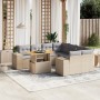 Set mit 9 Gartensofas mit beigen Kissen aus synthetischem Rattan von , Gartensets - Ref: Foro24-3272564, Preis: 682,82 €, Rab...