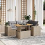 Set Gartensofas mit Kissen 5 Stück synthetisches Rattan beige von , Gartensets - Ref: Foro24-3272620, Preis: 444,97 €, Rabatt: %