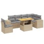 Set of 7-piece garden sofas and beige synthetic rattan cushions by , Garden sets - Ref: Foro24-3272662, Price: 571,39 €, Disc...