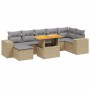 Set Gartensofas mit beigen Kissen 8 Stück PE Rattan von , Gartensets - Ref: Foro24-3272746, Preis: 610,13 €, Rabatt: %