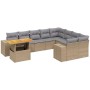 Set Gartensofas mit beigen Kissen 10 Stück synthetisches Rattan von , Gartensets - Ref: Foro24-3272802, Preis: 724,78 €, Raba...