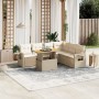 Set aus 7-teiligen Gartensofas und Kissen, synthetisches Rattan, beige von , Gartensets - Ref: Foro24-3271772, Preis: 591,87 ...