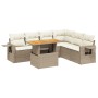 Set aus 7-teiligen Gartensofas und Kissen, synthetisches Rattan, beige von , Gartensets - Ref: Foro24-3271772, Preis: 591,87 ...