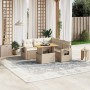 Garden sofa set with 6-piece synthetic rattan beige cushions by , Garden sets - Ref: Foro24-3271751, Price: 565,83 €, Discoun...