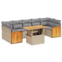 Set Gartensofas mit beigen Kissen 8 Stück PE Rattan von , Gartensets - Ref: Foro24-3273873, Preis: 644,63 €, Rabatt: %