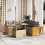 Garden sofa set with 6-piece synthetic rattan beige cushions by , Garden sets - Ref: Foro24-3273957, Price: 491,55 €, Discoun...