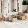 Garden sofa set 9 pieces with beige synthetic rattan cushions by , Garden sets - Ref: Foro24-3274096, Price: 749,37 €, Discou...