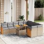 Garden sofa set with beige cushions, 10 pieces, synthetic rattan by , Garden sets - Ref: Foro24-3274118, Price: 719,61 €, Dis...