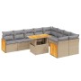 Set Gartensofas mit beigen Kissen 10 Stück synthetisches Rattan von , Gartensets - Ref: Foro24-3274118, Preis: 719,61 €, Raba...