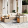 Set Gartensofas mit beigen Kissen 10 Stück synthetisches Rattan von , Gartensets - Ref: Foro24-3274124, Preis: 807,23 €, Raba...