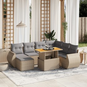 Set Gartensofas mit beigen Kissen 8 Stück PE Rattan von , Gartensets - Ref: Foro24-3275831, Preis: 628,64 €, Rabatt: %