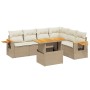 Set of 7-piece garden sofas and beige synthetic rattan cushions by , Garden sets - Ref: Foro24-3273536, Price: 640,21 €, Disc...