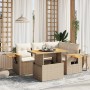 Set Gartensofas mit Kissen 5 Stück synthetisches Rattan beige von , Gartensets - Ref: Foro24-3273501, Preis: 564,94 €, Rabatt: %