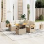 Set Gartensofas mit Kissen 6 Stück synthetisches Rattan beige von , Gartensets - Ref: Foro24-3273515, Preis: 631,90 €, Rabatt: %