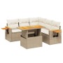 Set Gartensofas mit Kissen 6 Stück synthetisches Rattan beige von , Gartensets - Ref: Foro24-3273515, Preis: 617,99 €, Rabatt: %