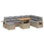 Garden sofa set 9 pieces with beige synthetic rattan cushions by , Garden sets - Ref: Foro24-3275740, Price: 657,16 €, Discou...