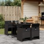 5-teiliges Gartenmöbel-Set mit Kissen synthetisches Rattan schwarz von , Gartensets - Ref: Foro24-3210535, Preis: 332,70 €, R...