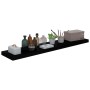 Floating wall shelves 2 pcs Glossy black MDF 120x23.5x3.8 cm by vidaXL, Shelves and shelves - Ref: Foro24-323779, Price: 45,5...