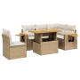 Set Gartensofas mit Kissen 6 Stück synthetisches Rattan beige von , Gartensets - Ref: Foro24-3273522, Preis: 631,24 €, Rabatt: %