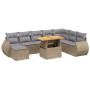 Garden sofa set 9 pieces with beige synthetic rattan cushions by , Garden sets - Ref: Foro24-3275852, Price: 678,51 €, Discou...