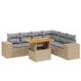 Set aus 7-teiligen Gartensofas und Kissen, synthetisches Rattan, beige von , Gartensets - Ref: Foro24-3272655, Preis: 571,39 ...