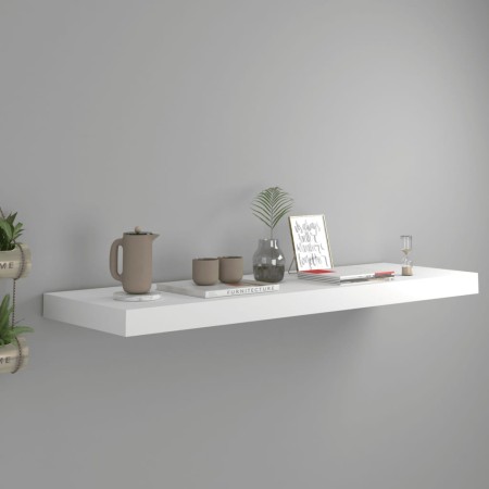 White MDF floating wall shelf 80x23.5x3.8 cm by vidaXL, Shelves and shelves - Ref: Foro24-323814, Price: 23,85 €, Discount: %