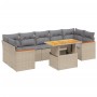 Set Gartensofas mit beigen Kissen 8 Stück PE Rattan von , Gartensets - Ref: Foro24-3272991, Preis: 606,54 €, Rabatt: %