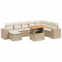 Garden sofa set 9 pieces with beige synthetic rattan cushions by , Garden sets - Ref: Foro24-3272773, Price: 763,99 €, Discou...