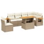 Set aus 7-teiligen Gartensofas und Kissen, synthetisches Rattan, beige von , Gartensets - Ref: Foro24-3273543, Preis: 647,86 ...