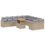 11-piece garden sofa set with beige synthetic rattan cushions by , Garden sets - Ref: Foro24-3273264, Price: 802,40 €, Discou...