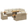 Garden sofa set 9 pieces with beige synthetic rattan cushions by , Garden sets - Ref: Foro24-3273613, Price: 910,63 €, Discou...