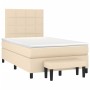 Cama box spring con colchón tela color crema 120x190 cm de , Camas y somieres - Ref: Foro24-3270360, Precio: 441,99 €, Descue...