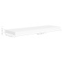 White MDF floating wall shelf 80x23.5x3.8 cm by vidaXL, Shelves and shelves - Ref: Foro24-323814, Price: 23,85 €, Discount: %