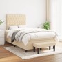 Box spring bed with cream-colored fabric mattress 120x190 cm by , Beds and slatted bases - Ref: Foro24-3270381, Price: 471,11...