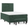 Cama box spring con colchón terciopelo verde oscuro 120x190 cm de , Camas y somieres - Ref: Foro24-3270466, Precio: 432,48 €,...